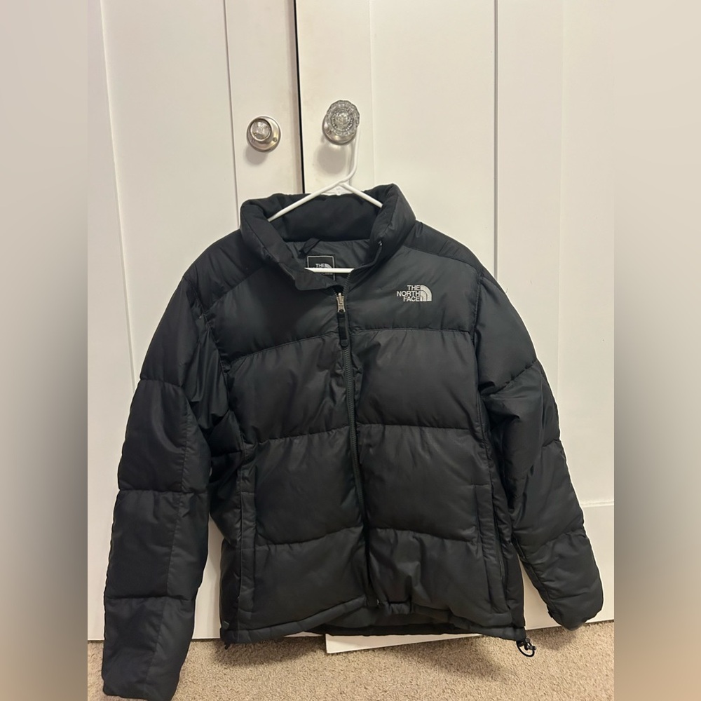 North face puffer jacket black 550